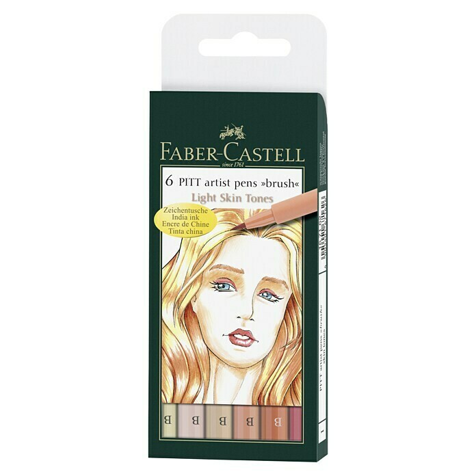 Faber-Castell Tuschestift-Set Pitt Light Skin Tones 