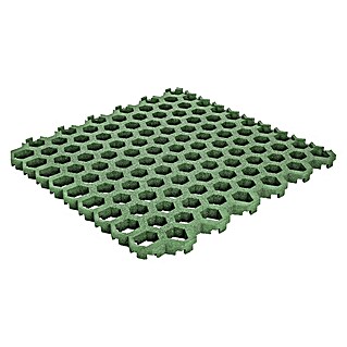 Gum-tech Rasengitterplatte Hexagon (Grün, L x B x H: 106 x 99 x 4,5 cm, Gummi)
