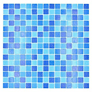 Mosaikfliese Quadrat Crystal Mix GM A 335P (32,7 x 30,5 cm, Blau/Hellblau, Glänzend)