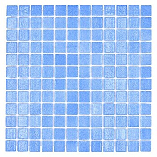 Mozaïektegel vierkant Eco Niebla VP110PUR (31,6 x 31,6 cm, Mix lichtblauw, Glanzend)