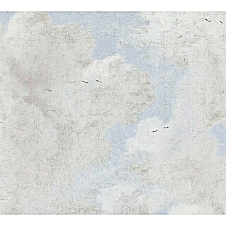 AS Creation History of Arts Vliestapete Wolkenhimmel (Grau/Blau, Motiv, 10,05 x 0,53 m)