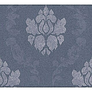 AS Creation New Elegance Vliestapete (Blau/Grau, Ornament, 10,05 x 0,53 m)
