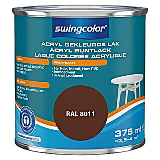swingcolor Acryllak RAL 8011 Notenbruin (Notenbruin, 375 ml, Zijdemat)
