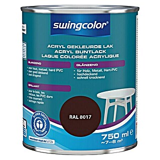 swingcolor Acryllak RAL 8017 Chocoladebruin (Chocoladebruin, 750 ml, Glanzend)