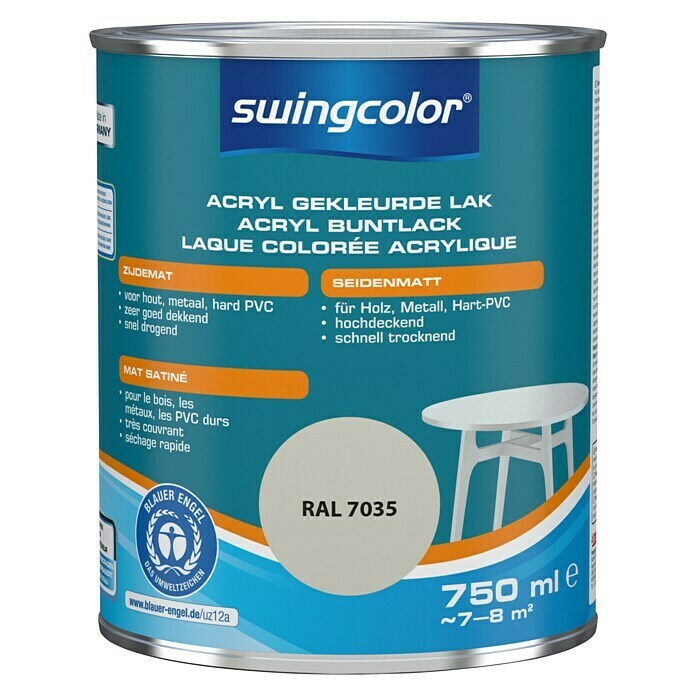 swingcolor Acryllak RAL 7035 Lichtgrijs 