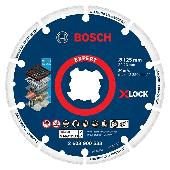 Bosch Professional X-Lock Diamant-Trennscheibe Diamond Metal Wheel X-Lock 