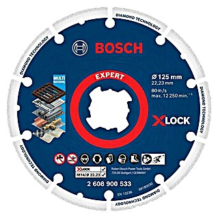 Bosch Professional X-Lock Diamant-Trennscheibe Diamond Metal Wheel X-Lock (125 mm, Geeignet für: Metall)