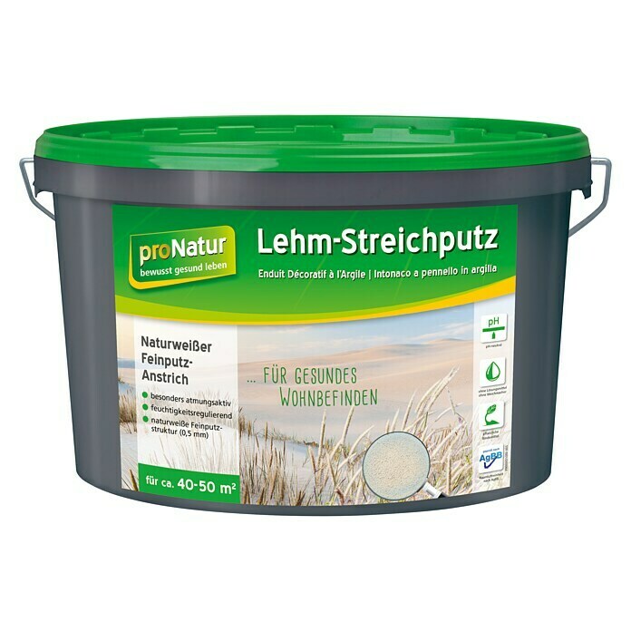 Baufan Pronatur Lehm-Streichputz (Naturweiß, 18 kg, Korngröße: Fein)