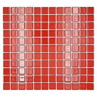 Mozaïektegel vierkant glas Uni CM 4060 (32,7 x 30,2 cm, Rood, Glanzend)