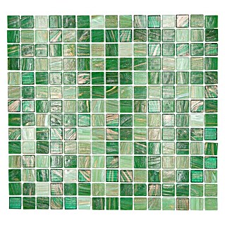 Mozaïektegel vierkant Mix GSL 550 (32,7 x 30,5 cm, Groen, Glanzend)