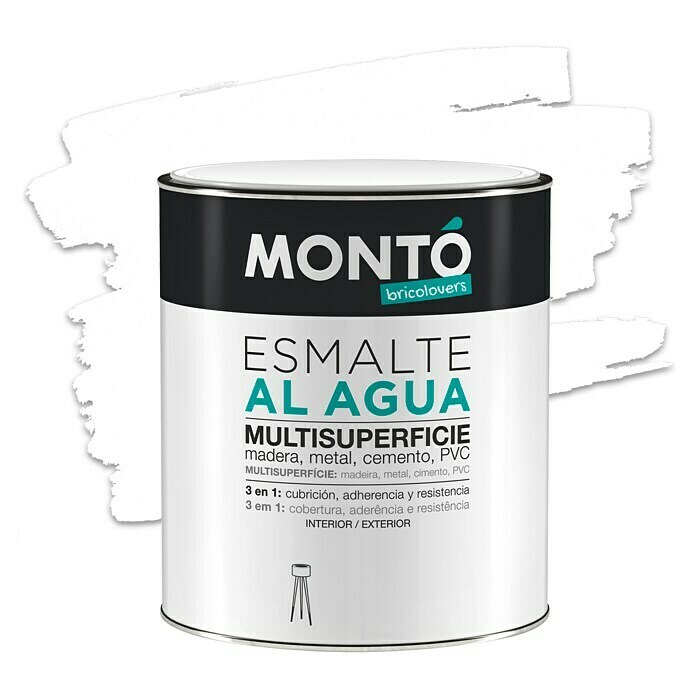 Montó Esmalte de color Multisuperficie (Blanco, 750 ml, Satinado)