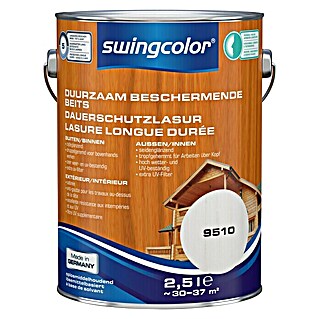 swingcolor Houtbeits Duurzaam Beschermend Kalkwit (Kalkwit, 2,5 l, Zijdeglans)