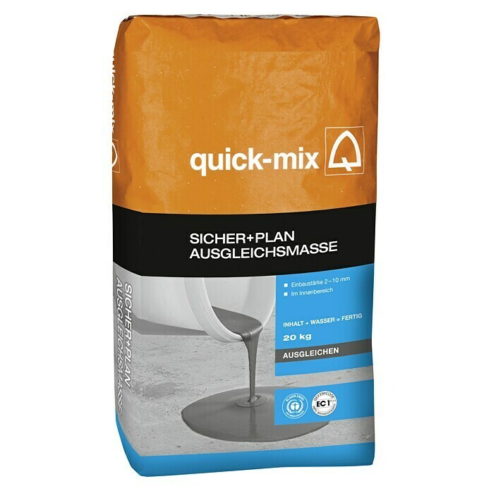 Quick-Mix Ausgleichsmasse Sicher+Plan (20 kg, Schichtdicke: 1 - 10 mm) -