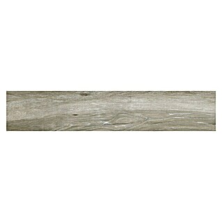 Pavimento porcelánico Atelier (22,5 x 119,5 cm, Gris, Estilo madera)