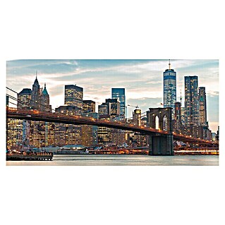 Póster Puente Brooklyn (Puente ciudad, An x Al: 120 x 60 cm)