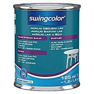 swingcolor Akrilni bijeli lak (Bijele boje, 125 ml, Sjaj)