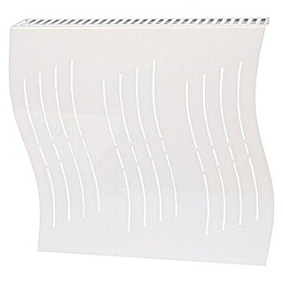 Heizkörperverkleidung Wave (B x L: 60 x 60 cm, Weiß, Glänzend, 1 Stk.)
