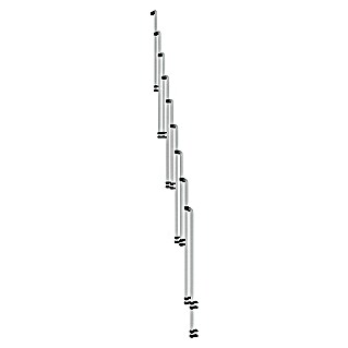 Fontanot Barandilla de escalera Karina (Largo: 120 cm, Color metal: Gris metálico, Color pasamanos: Negro)