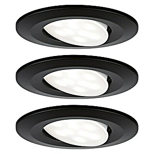 Paulmann LED-Einbauleuchten-Set Vali (16,5 W, Schwarz, 3 Stk., Warmweiß)