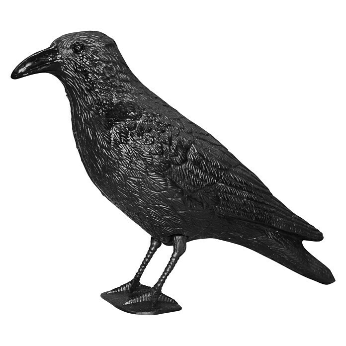 émet le son du corbeau qui décourage et éloigne les oiseaux Gardigo Répulsif pour oiseaux en forme de corbeau Équipé dun détecteur de mouvement et dun panneau solaire 