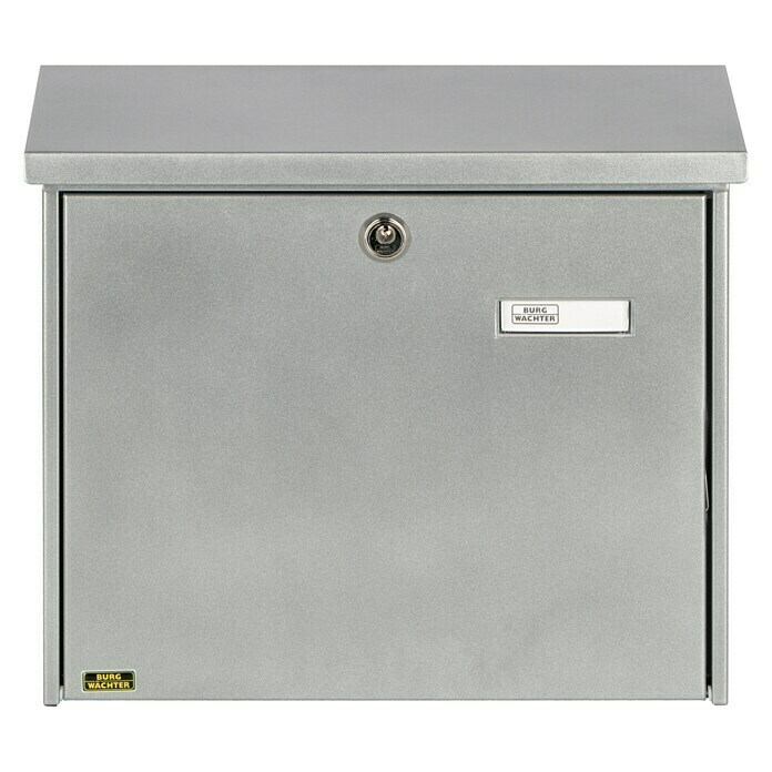 Burg-Wächter Briefkasten Comfort 913 (Stahlblech, 380 x 148 x 340 mm, Silber, Format Einwurf: DIN C4, 332 x 32 mm)