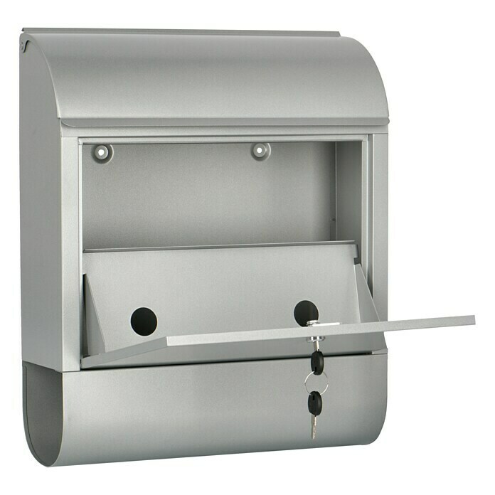 Set Vario S Schwarz Briefkasten-Set mit Zeitungsbox A4 Einwurf-Format BURG-WÄCHTER Verzinkter Stahl