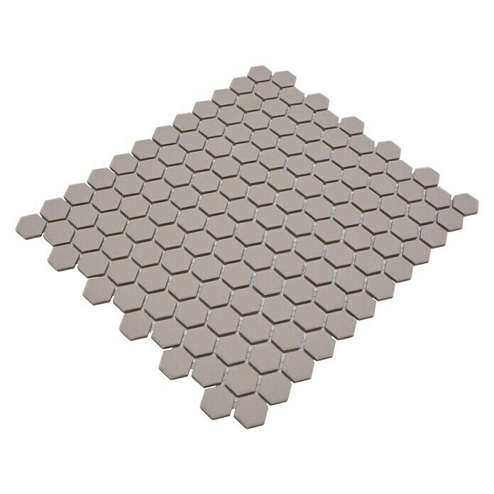 Mosaikfliese Hexagon Uni CU HX017 (26 x 30 cm, Hellgrau, Matt)