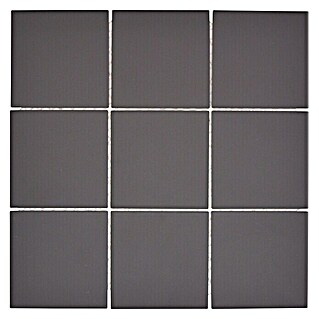 Mosaikfliese Quadrat Uni CU 922 (29,8 x 29,8 cm, Schwarz, Matt)