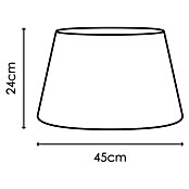 Home Sweet Home Lampenschirm Melrose (Ø x H: 45 x 24 cm, Warm White, Stoff, Rund)