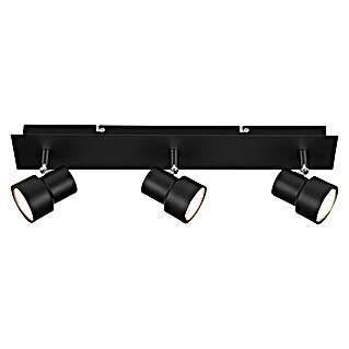 Briloner Regleta LED Rock (5 W, 3 ud., L x An x Al: 80 x 480 x 120 mm, Negro, Blanco cálido)