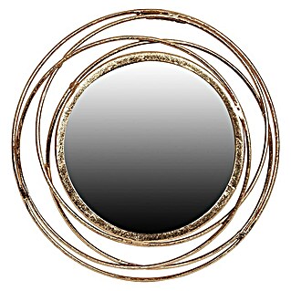Wandspiegel (Durchmesser: 38 cm, Gold, Metall)