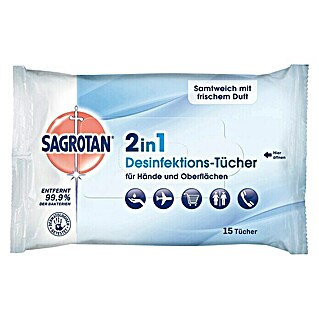 Sagrotan Desinfektionstücher Flatpack (15 Stk.)