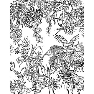 SCHÖNER WOHNEN-Kollektion New Spirit Fototapete Digitaldruck Blüten (2,12 x 2,7 m, Schwarz/Weiß)
