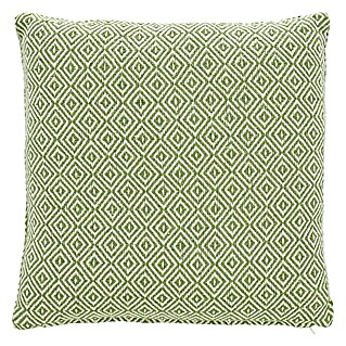 Kissen Zigzag (Grün, 45 x 45 cm, 100 % Baumwolle)