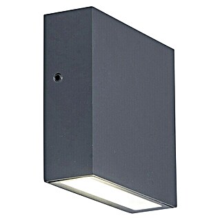 Lutec Aplique exterior LED Gemini XF (9,5 W, 3,8 x 11 x 11 cm, Gris oscuro, IP54)