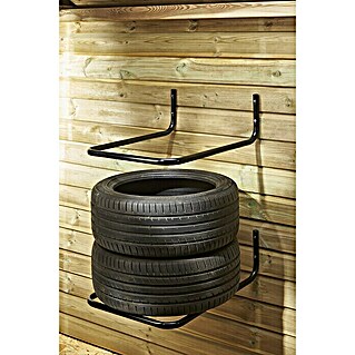 Mottez Reifen-Wandhalterung (Passend für: 4 Reifen, 2 Stk., Traglast: 120 kg)