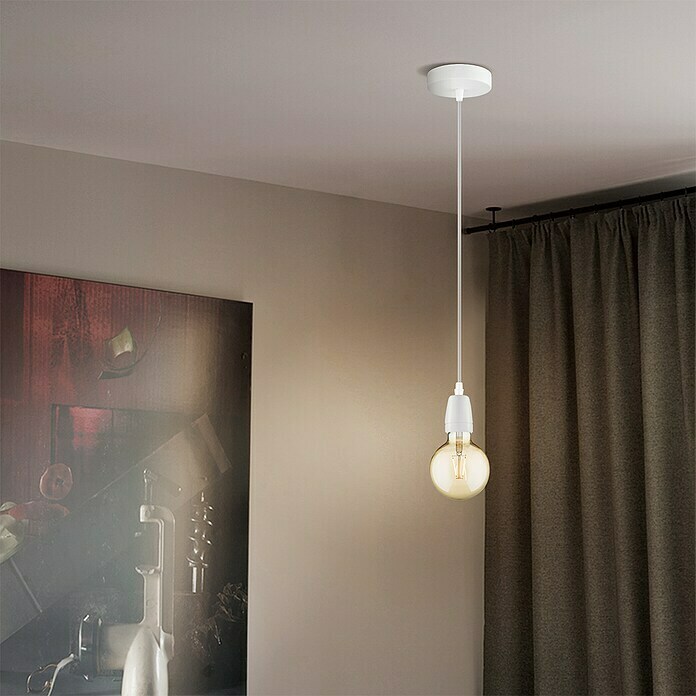 Home Sweet Home Plafondhouder voor lamp (1 standen, Wit, Metaal)