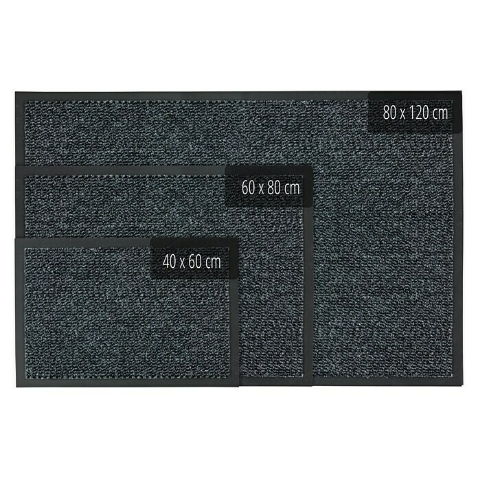 Astra Schmutzfangmatte Achat (Meliert, Anthrazit, 40 x 60 cm, Material Nutzschicht: 100 % Polypropylen)