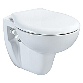 Camargue Arles Wand-WC (Mit Spülrand, Ohne Spezialglasur, Spülform: Tief, WC Abgang: Waagerecht, Weiß)