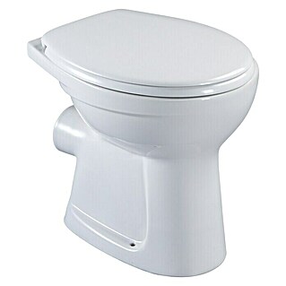Camargue Arles Stand-WC (Mit Spülrand, Ohne Spezialglasur, Spülform: Flach, WC Abgang: Waagerecht, Weiß)