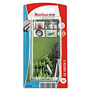 Fischer Gipsplaatpluggen GK Green S met schroef K NV (Nylon, 5 stk., Pluglengte: 22 mm)