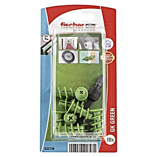 Fischer Gipsplaatpluggen GK Green K NV (Nylon, 10 stk., Pluglengte: 22 mm)