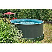 Malibu Pool-Set Premium (Ø x H: 400 x 120 cm, 14 m³, Anthrazit)