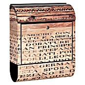 Briefkasten (Stahl, L x B x H: 120 x 380 x 450 mm, Schrift)