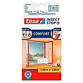 Tesa Insect Stop Mrežica za zaštitu od insekata Comfort (Boja tkanine: Bijele boje, D x Š: 100 x 100 cm, Pričvršćivanje čičkom)