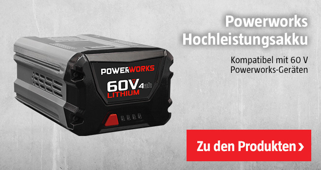 POWERWORKS 60 V Ladegerät Schwarz/Grau/Rot 