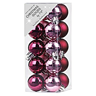 Christbaumkugel-Mix Berry Kiss (Pink, Kunststoff, Durchmesser: 3 cm, 20 Stk.)
