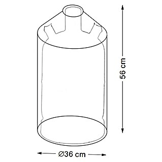 Kingstone Funda protectora para botella de gas (Ø x Al: 36 x 56 cm, Negro, Poliéster)