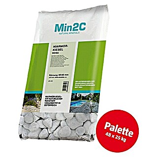 Min2C Marmorkiesel (Weiß, Körnung: 40 - 60, 1 200 kg)