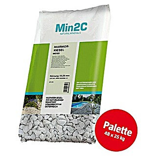 Min2C Marmorkiesel (Weiß, Körnung: 15 - 25, 1 200 kg)